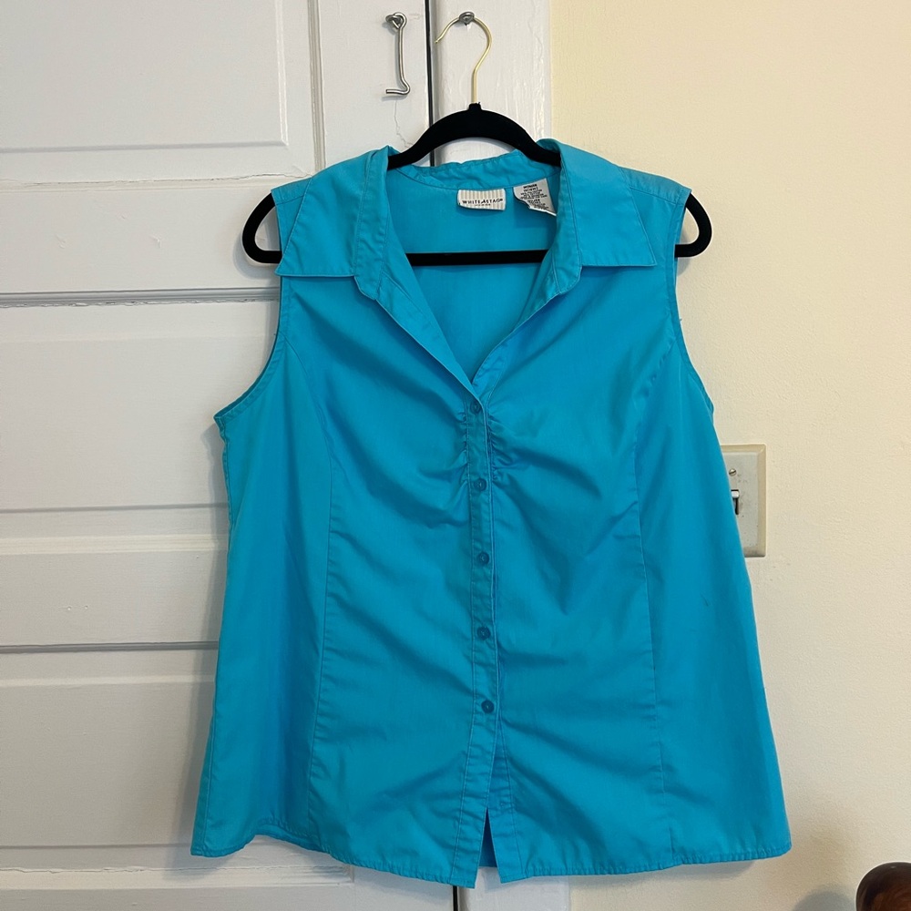 Sleeveless Blue Women's Top